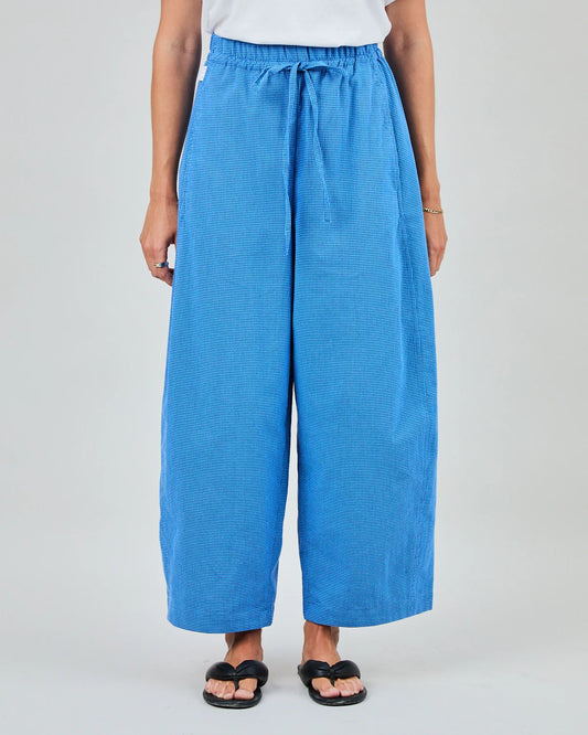 Pantaloni CHECKS Balloon Blue