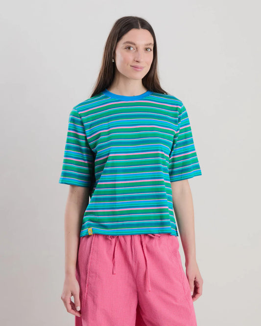 Tricou STRIPES BOXY Blue