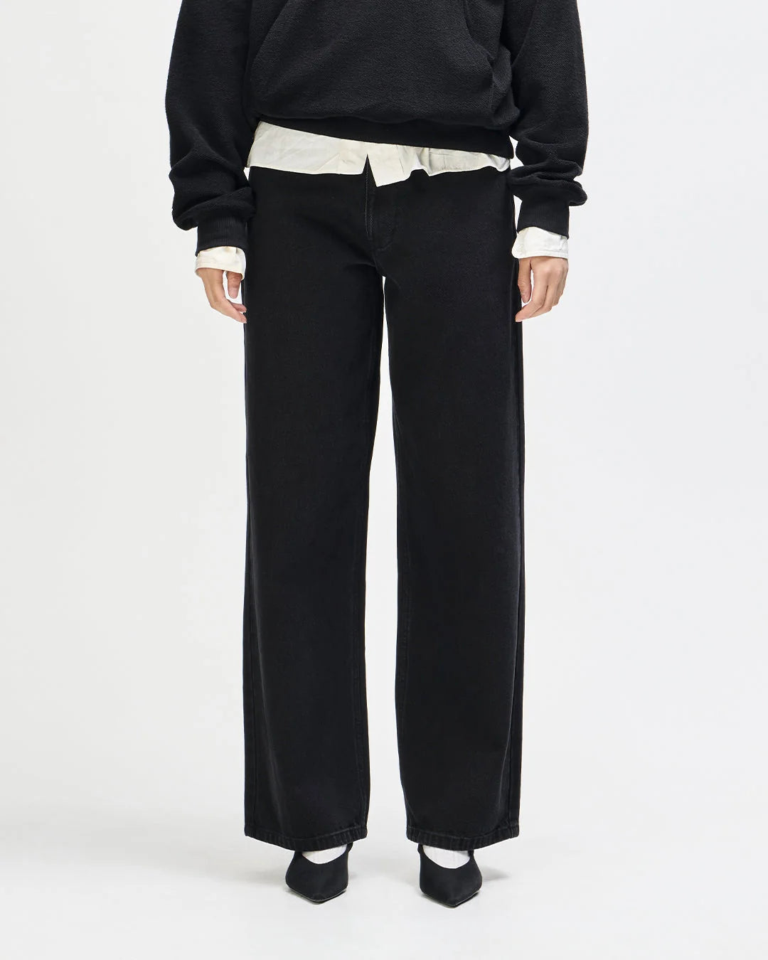 Blugi DRIFT LINE Wide Washed Black