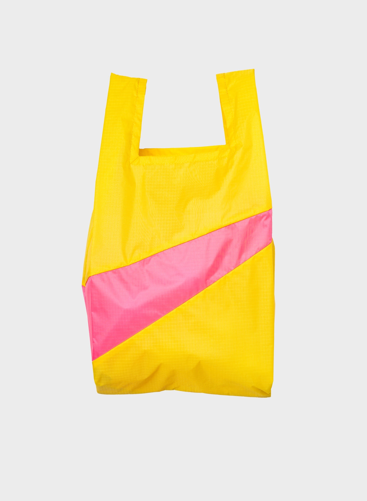 Shopping Bag TV Yellow & Fluo Pink MEDIUM