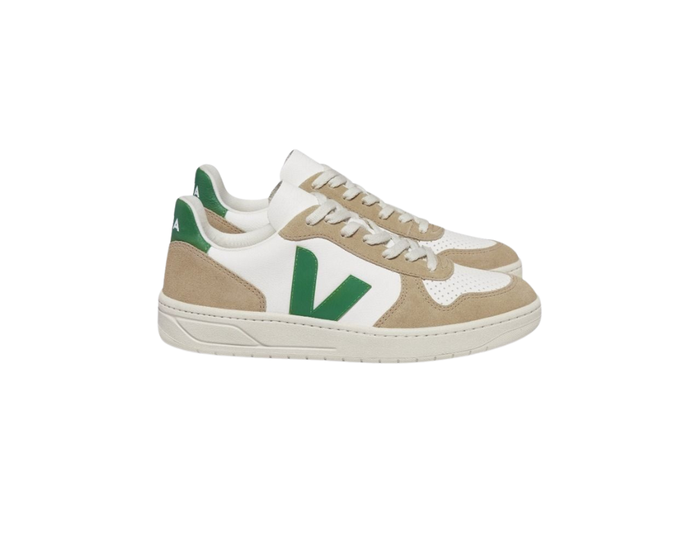 V-10 Leather White Emeraude Sahara