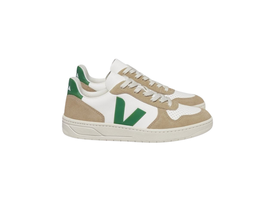 V-10 Leather White Emeraude Sahara