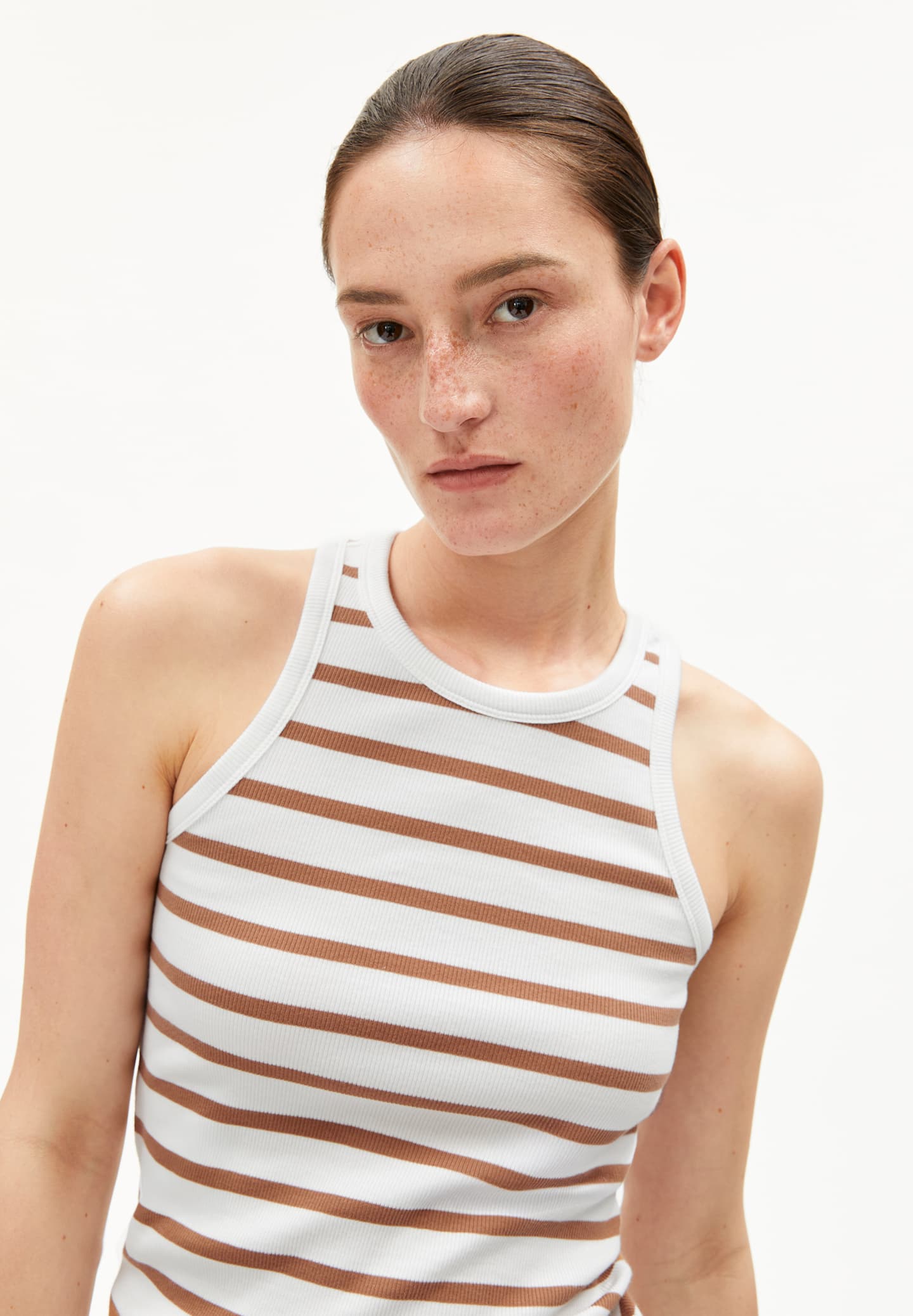 Maieu KANITAA STRIPES White-Pale Umber
