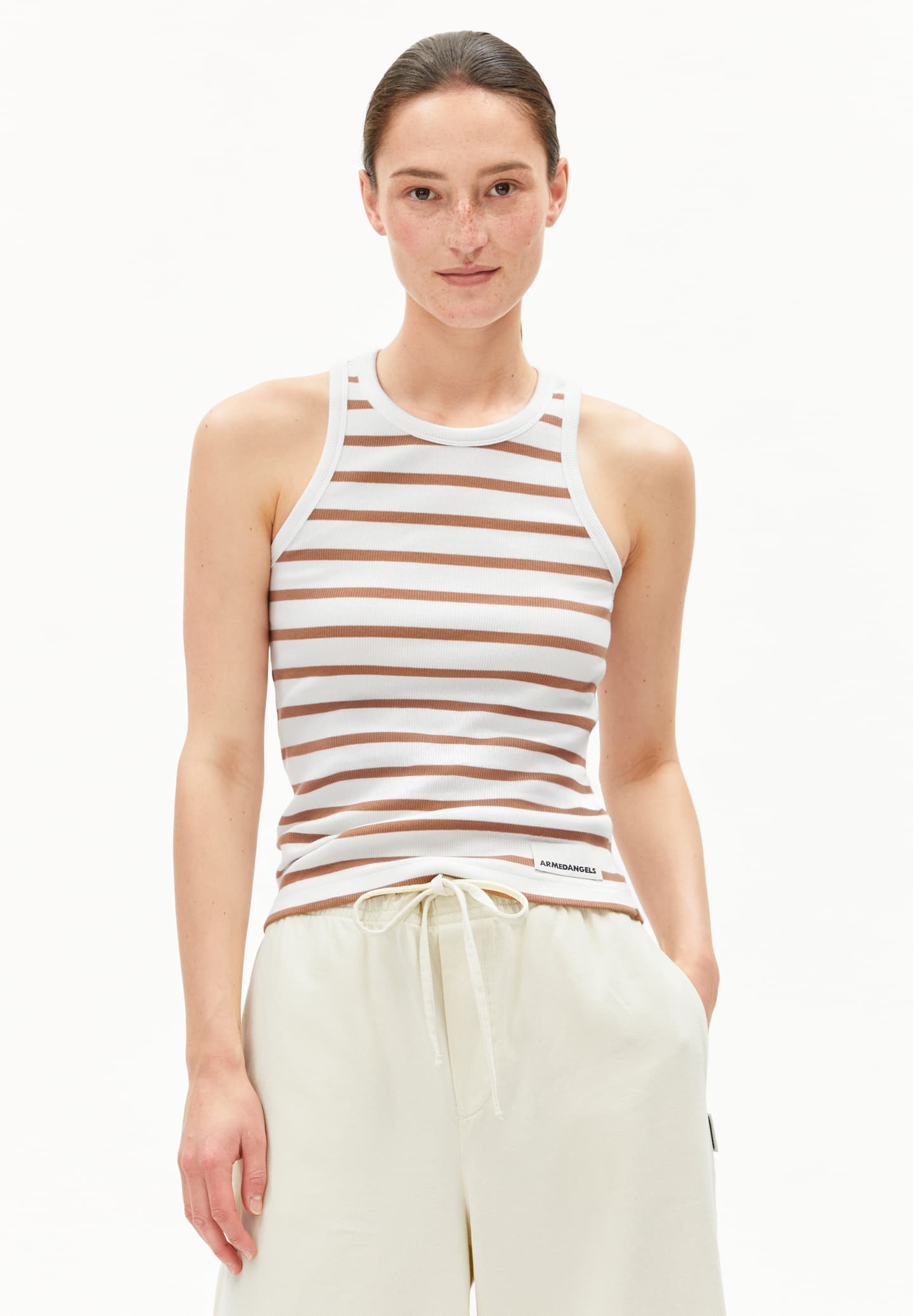 Maieu KANITAA STRIPES White-Pale Umber