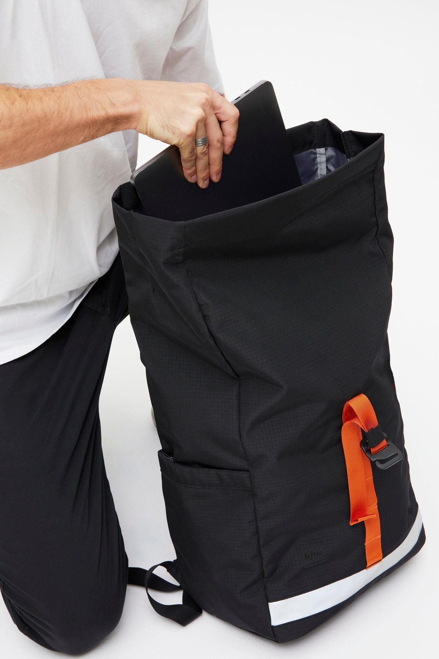 Rucsac LARS ROLL Black Ripstop