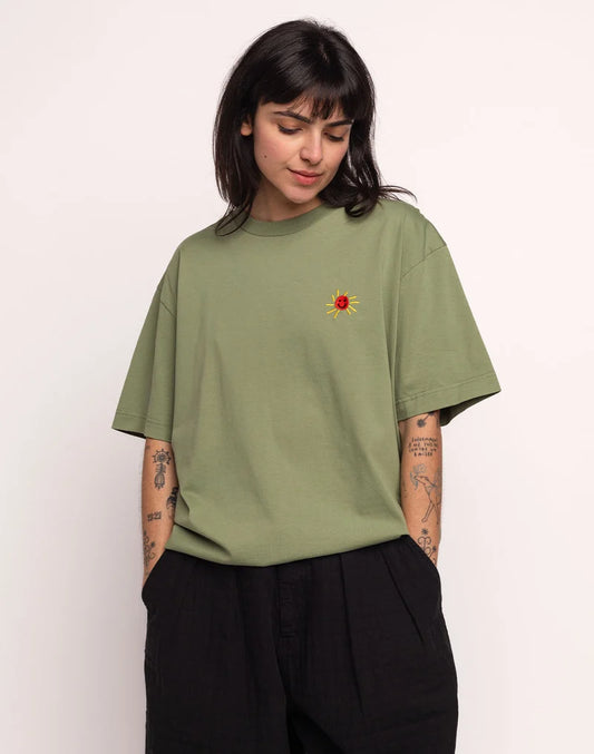Tricou HAPPY FLOWER Sage
