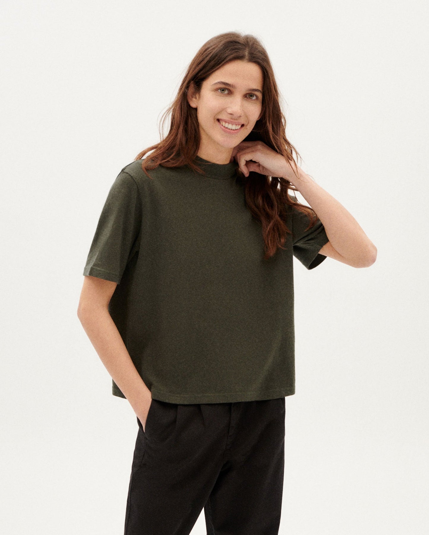 Tricou AIDIN Hemp Dark Green